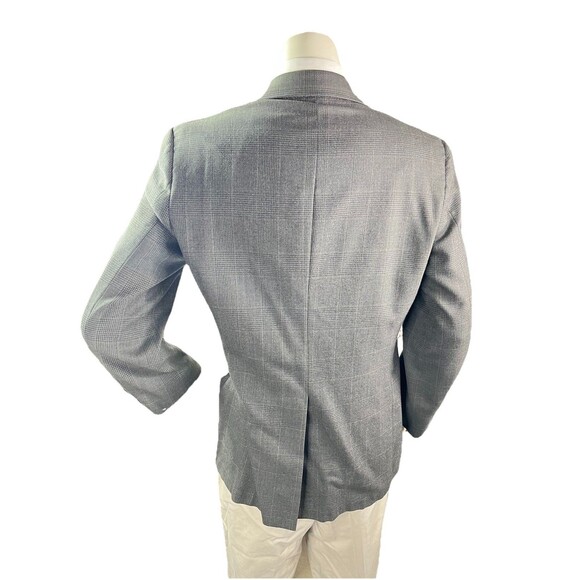 H. Freeman & Son Glen Plaid Black Gray Blazer Jacket Men 40R Wool Sport Coat - Picture 6 of 12